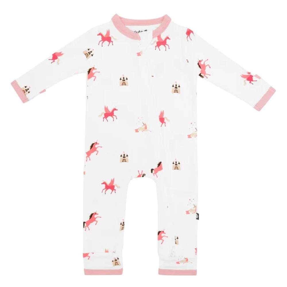 NWT Kyte 3-6M Unicorn Zippered Romper Pink
